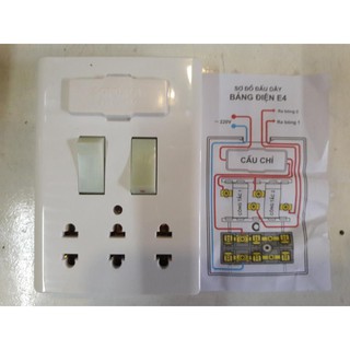 Bảng điện - taplo giả âm tường - sopoka 2 công tắc