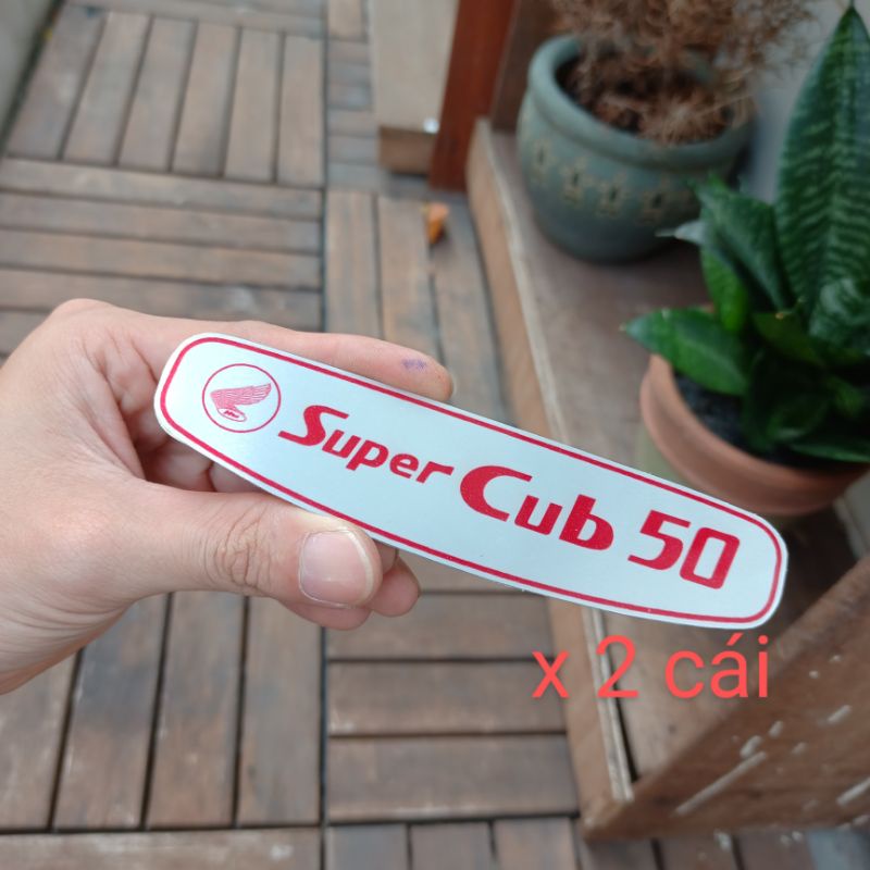 Cặp tem nhôm bình xăng cub 78/50 (honda cub c50)