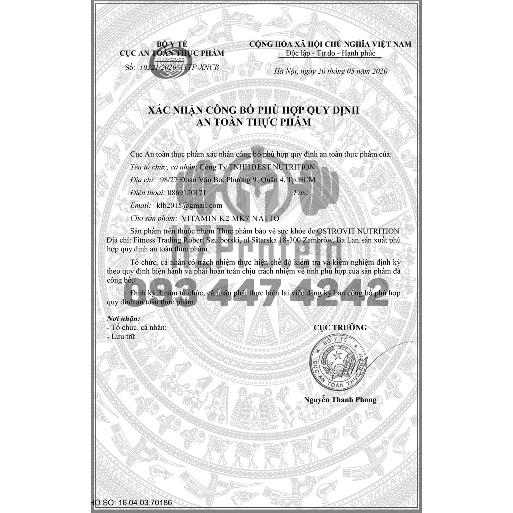 OSTROVIT VITAMIN K2 MK7 NATTO - VIÊN UỐNG VITAMIN K2 HÀM LƯỢNG CAO 200mcg (90 VIÊN)