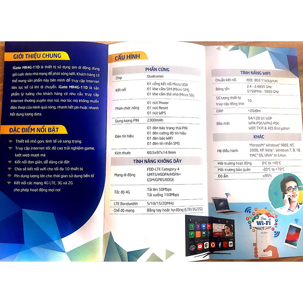 Bộ phát wifi 4G di động VNPT Vinaphone- chính hãng | BigBuy360 - bigbuy360.vn