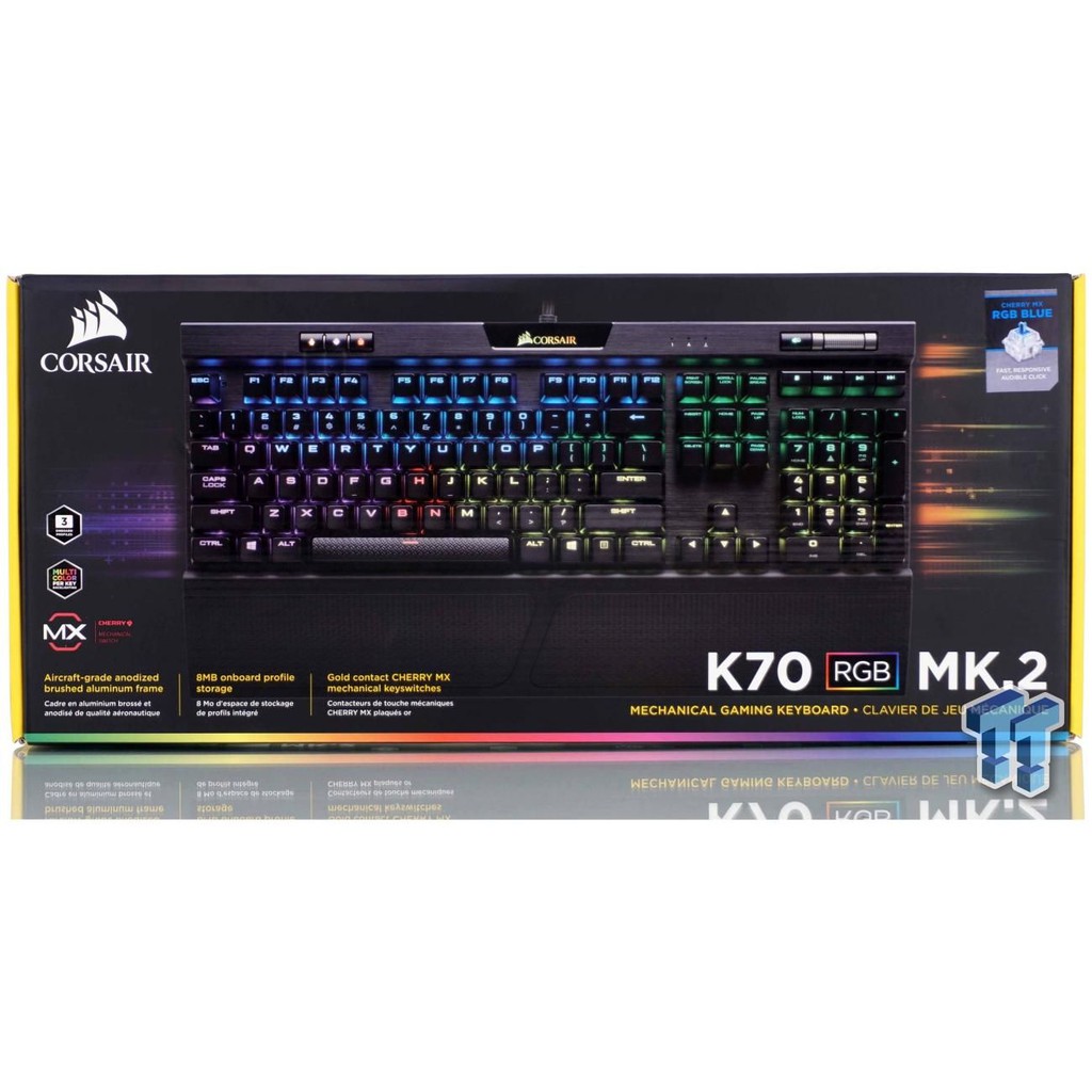 [Chính hãng] Bàn phím cơ Corsair K70 RGB MK,2 Mechanical Cherry MX Blue like new