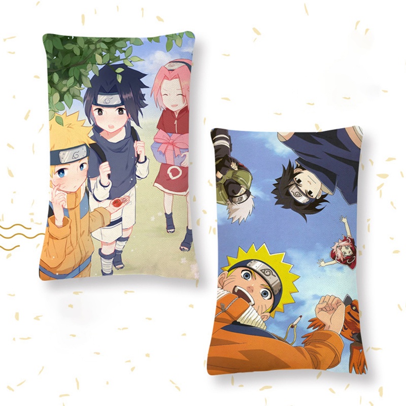 Vỏ Gối Hình Chữ Nhật Họa Tiết Anime Naruto Sasuke Kakashi