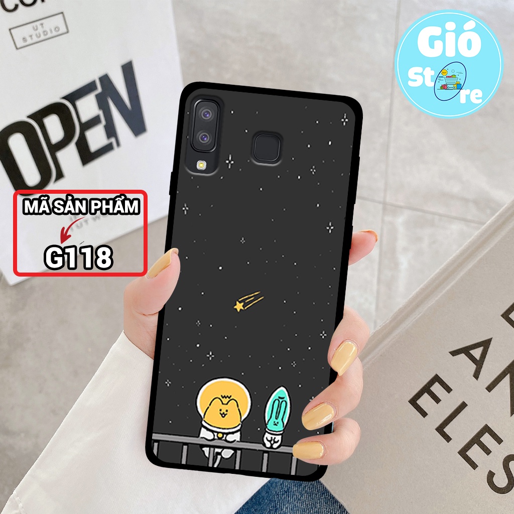 Ốp lưng điện thoại Samsung Galaxy A8 Star in hình vũ trụ,ngân hà cực hot – lưng nhựa nhám viền dẻo