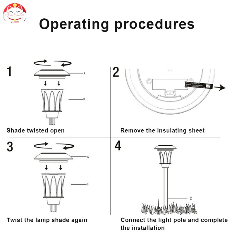 Đèn Led Năng Lượng Mặt Trời Gắn Lối Đi Sân Vườn