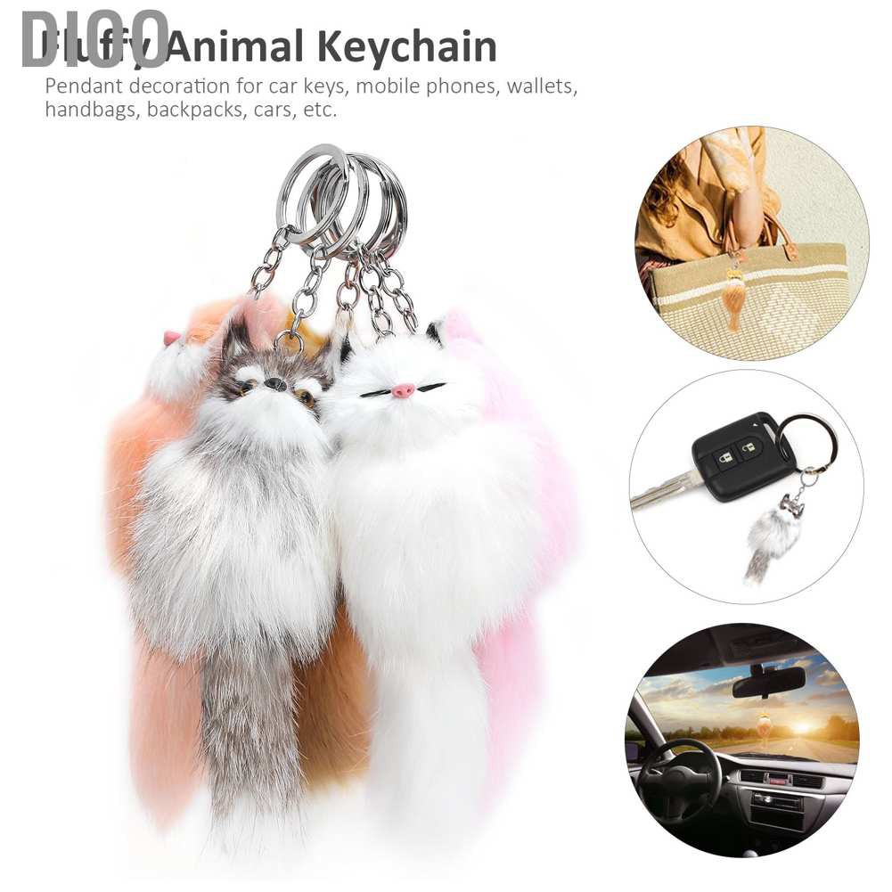 Set 5 Móc Khóa Hình Động Vật Dễ Thương