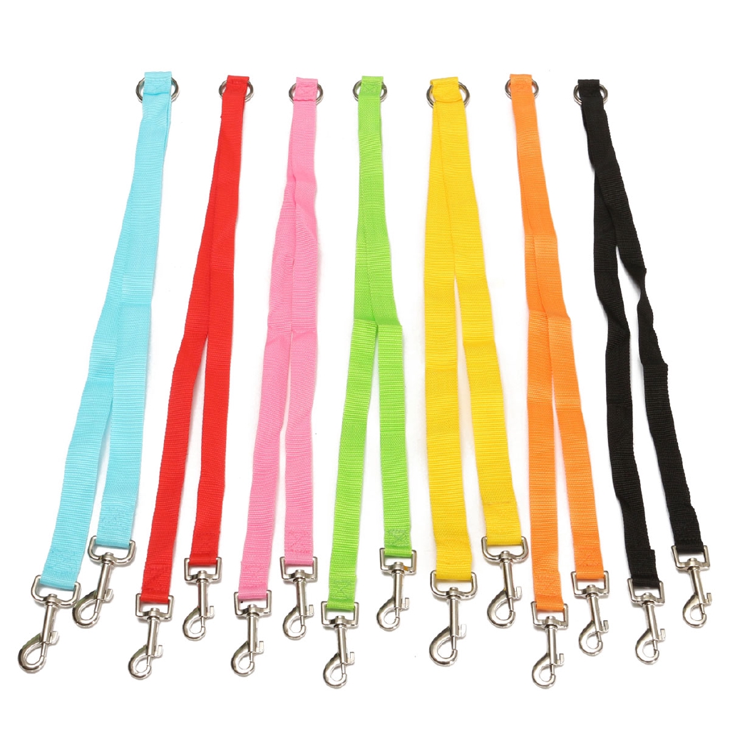 Polyester Duplex Double Dog Walk Coupler Twin Lead Leash Safety 50cmx2cm