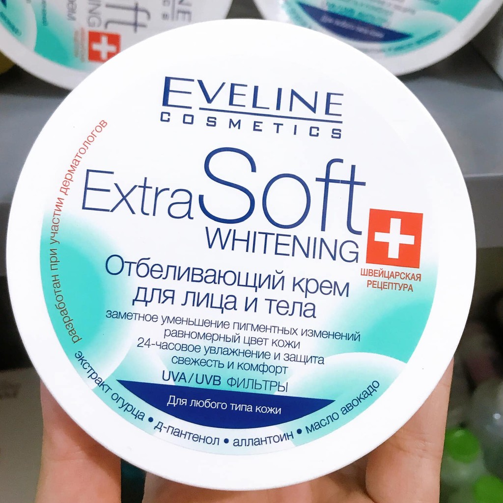 Kem Dưỡng Trắng Da Mặt Và Body EVELINE Extra Soft Whitening Face and Body Cream  - enshopvn.com