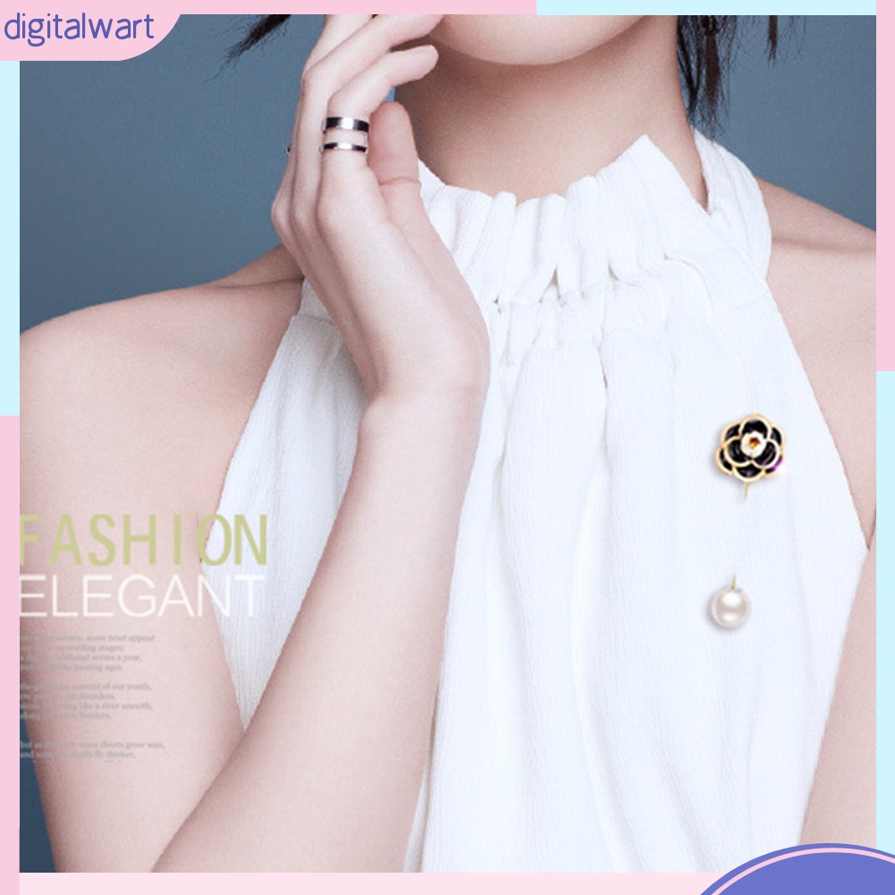 Trâm Cài Áo Hình Hoa Hồng Đính Ngọc Trai Sang Trọng