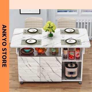 Bàn ăn gấp gọn thông minh, mặt men đá cao cấp- HONA108