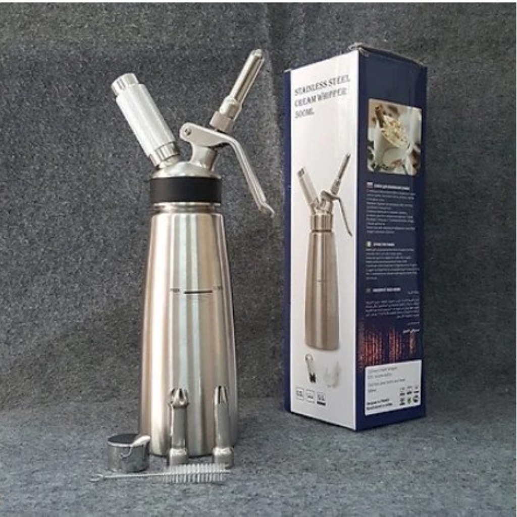 Bình xịt kem Cream Whipper dung tích 500ml, chất liệu INOX