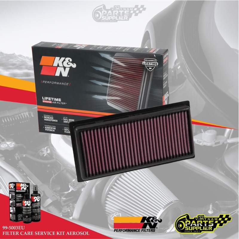 Lọc gió động cơ K&N 33-3016 cho Mitsubishi Attrage 1,2 , Mirage 1,0 2016, Xpander 2018, Toyota Vios 