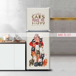 [Nhiều mẫu] Decal dán tủ lạnh, miếng dán tủ lạnh mẫu cute - CB5