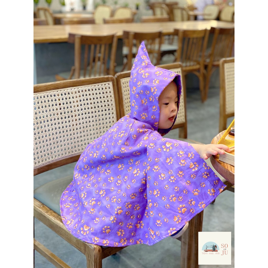 Áo Choàng PONCHO  Chống Nắng, Chống Gió Cho Bé Cánh Dơi THIẾT KẾ