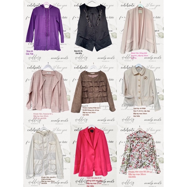 Áo khoác, vest - Hàng secondhand Hàn Nhật tuyển