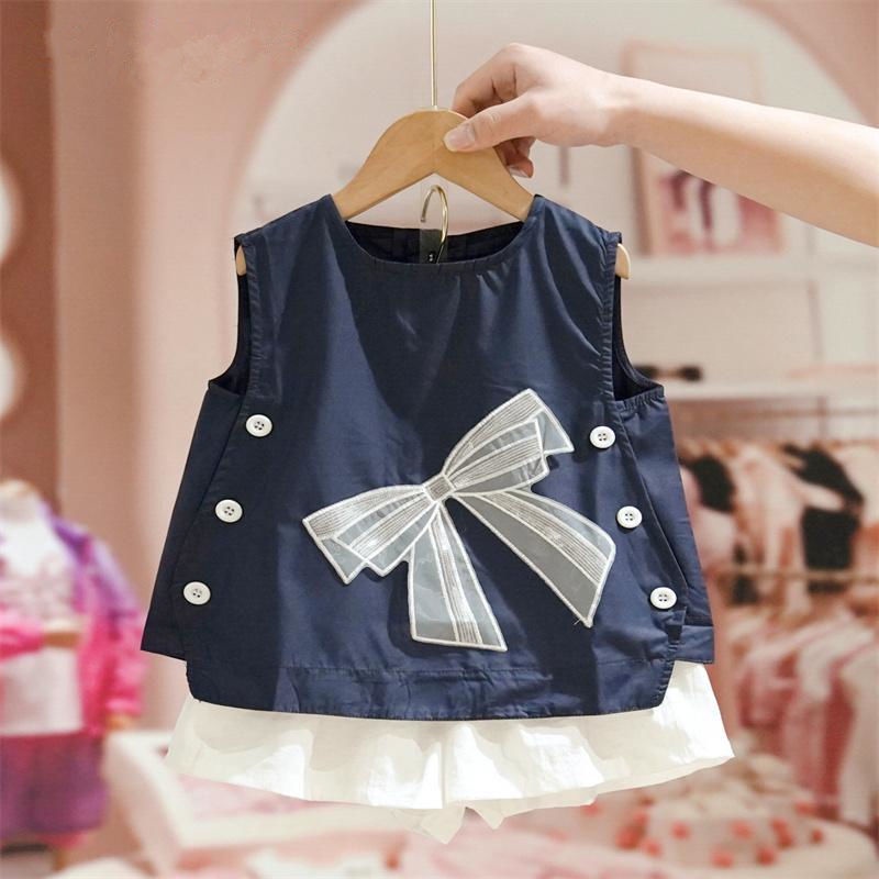 Set Áo Thun Ngắn Tay Và Quần Short Thời Trang Mùa Hè Cho Bé Gái