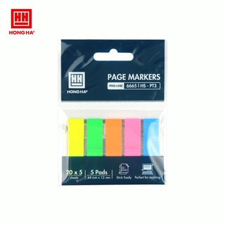 Giấy phân trang 5 màu đầu vuông bắt mực tốt hồng hà hs-pt3 - ms: 6665