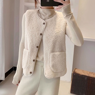 Phong cách mới áo vest nữ thời trang áo vest len ​​phụ nữ mùa đông mặc áo khoác vest nữ