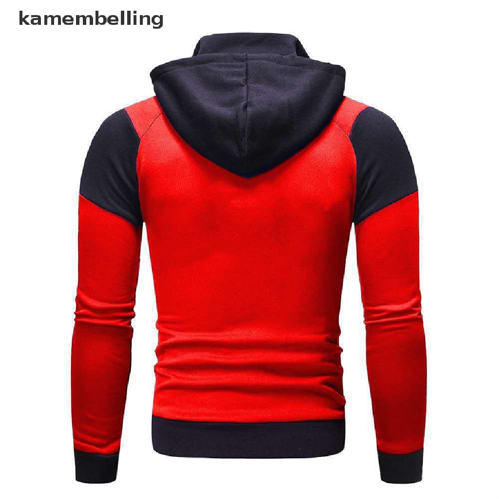 【kam】 Men's Jacket Slim Fit Hooded Zipper Jacket Male Solid Cotton Thick Warm Hoodies Coat Men Clothing Tops .