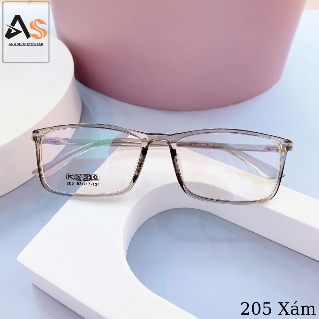 Gọng kính nhựa dẻo nam nữ kiểu dáng thời trang đơn giản dễ hợp với nhiều khuôn mặt 205