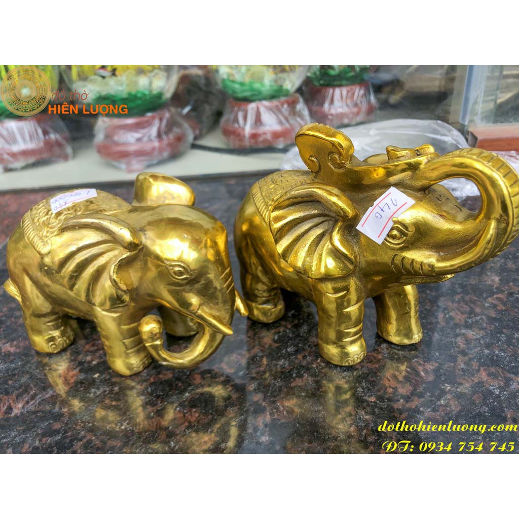 Đôi Tượng Voi Bằng Đồng Phong Thủy