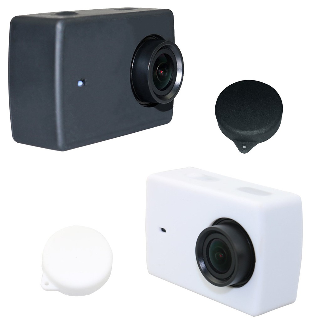 Vỏ silicon kèm nắp che cho Xiaomi Yi 4K Action camera