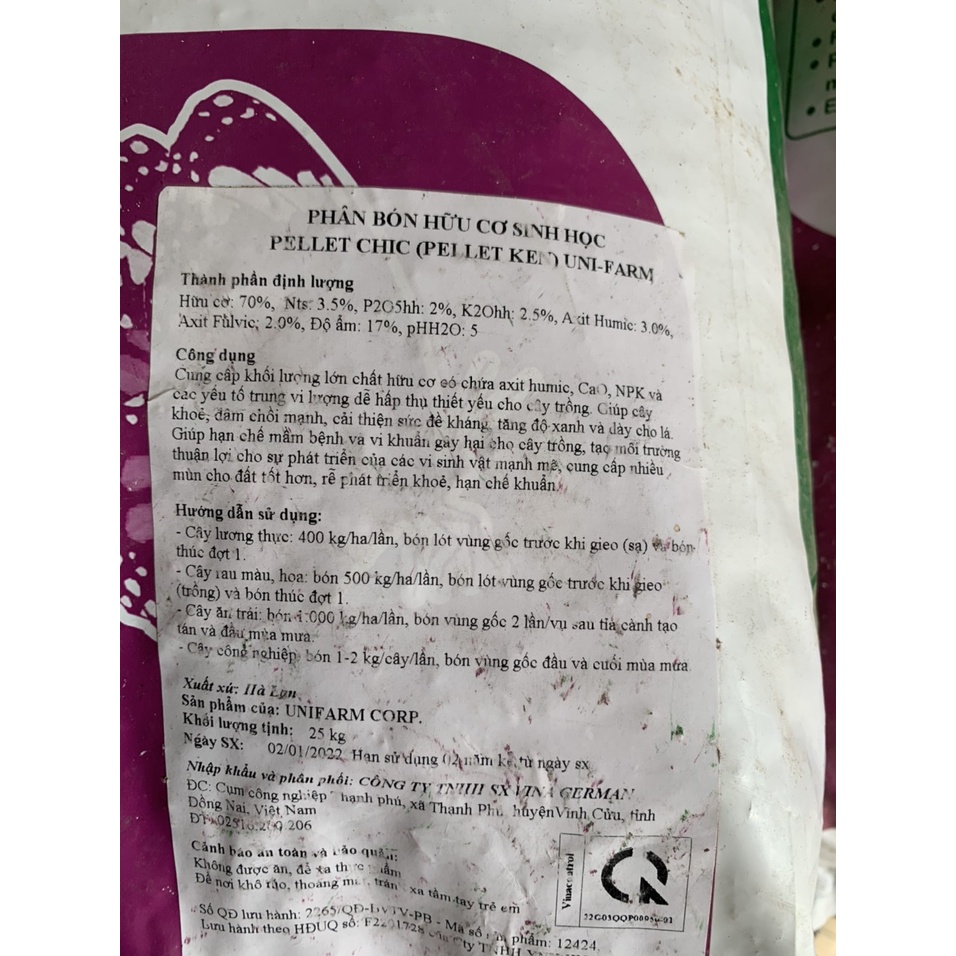 1 kg Phân bón lót hữu cơ - Hà Lan