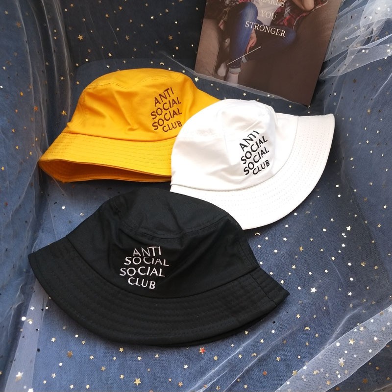 Mũ bucket NHIỀU MÀU thêu chữ ANTI SOCIAL CLUB