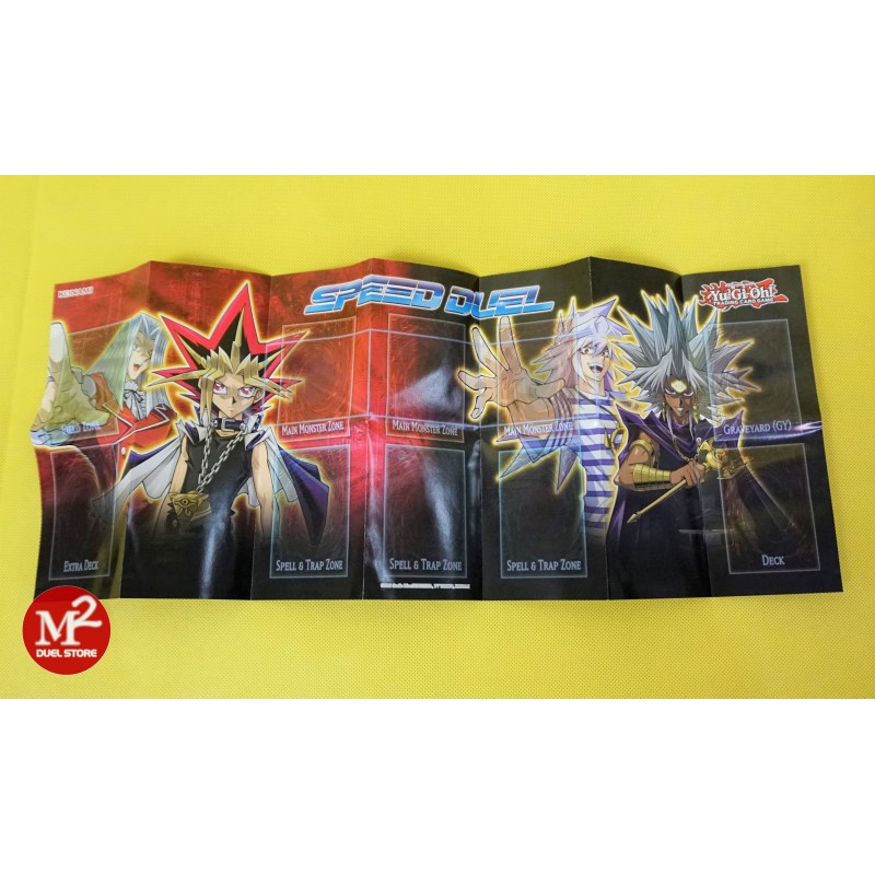 Bàn đấu bài Yugioh Playmat bằng giấy - lấy từ hộp Speed Duel Match of the Millennium & Twisted Nightmares