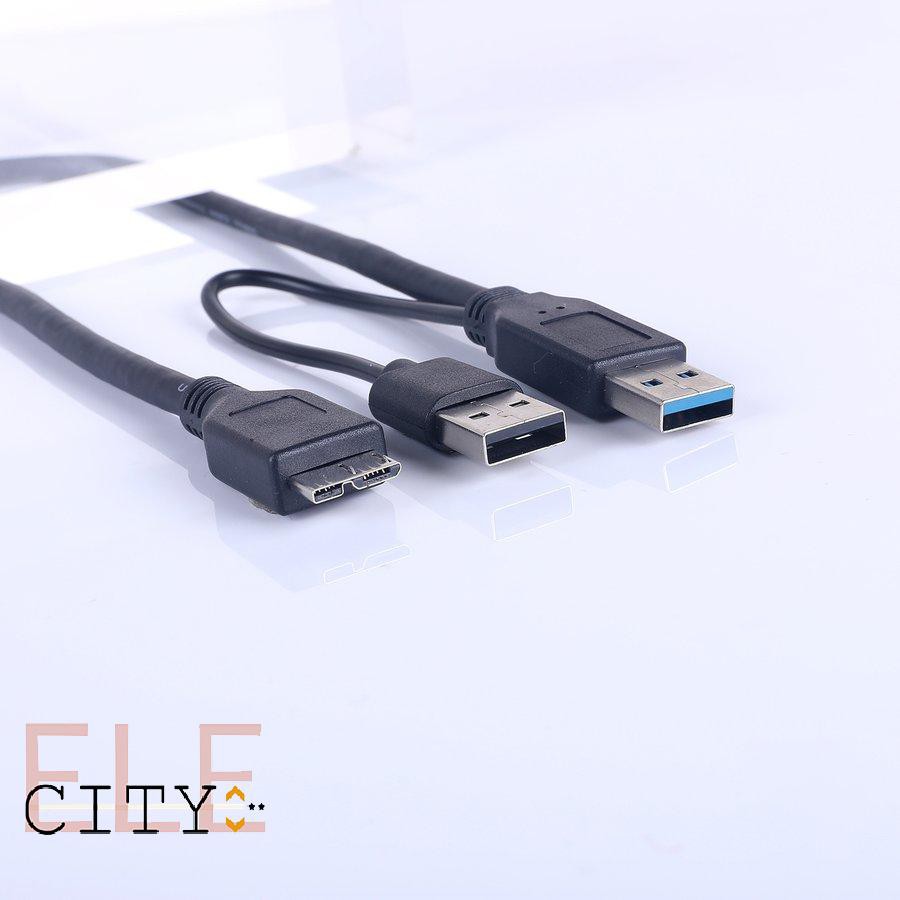 999ele⚡USB3.0 Mobile Hard Disk Data Cable Connection Cable Dual-head USB To Micro-b