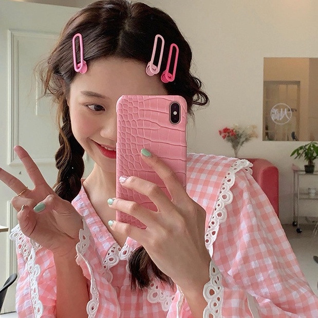 Set 3 kẹp tóc bản lớn màu sắc Tawan