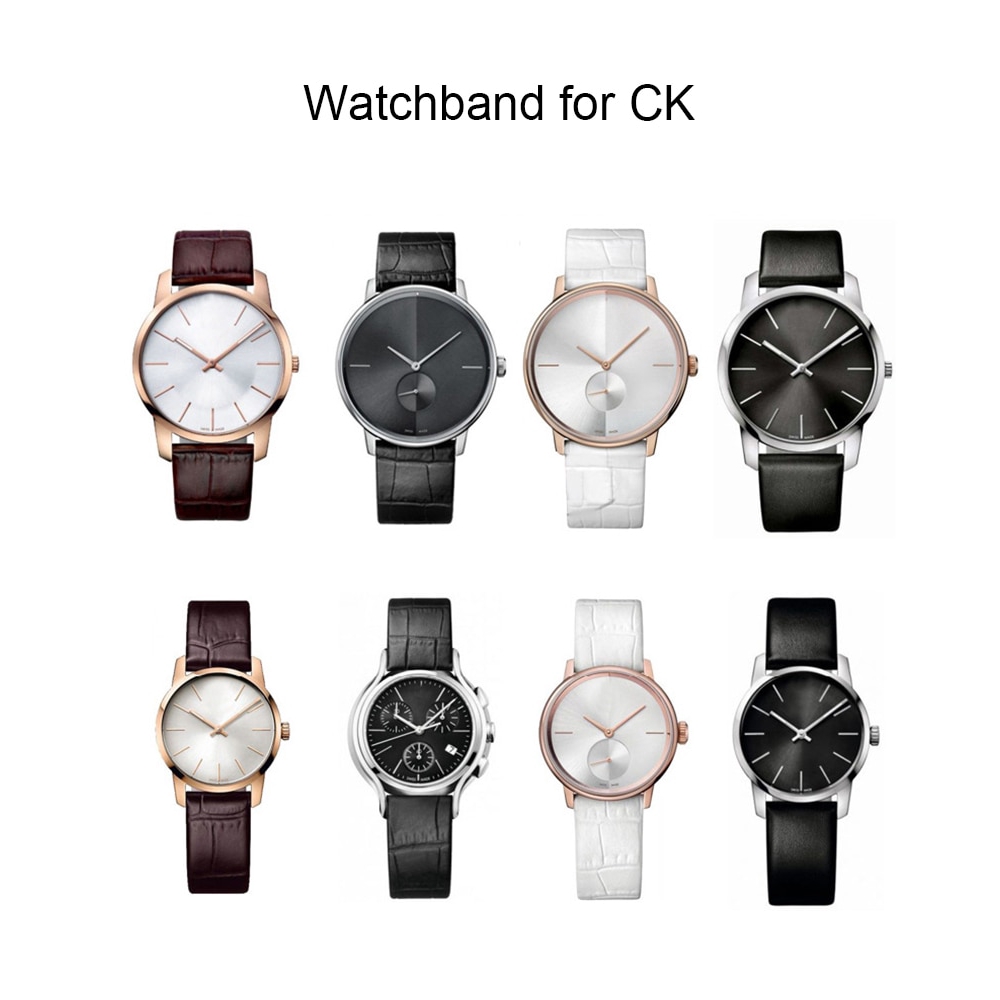 Dây Đeo Đồng Hồ Bằng Da Siêu Mỏng 14 16 18 20 22 24mm Sang Trọng