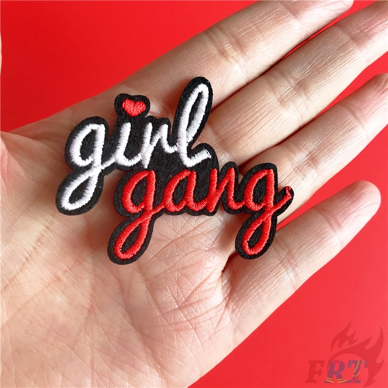 Set 1 / 3 Miếng Vá Nhiệt Dùng Trang Trí Áo Quần（☸ Fashion Brand - Girl Gang Patch ☸）