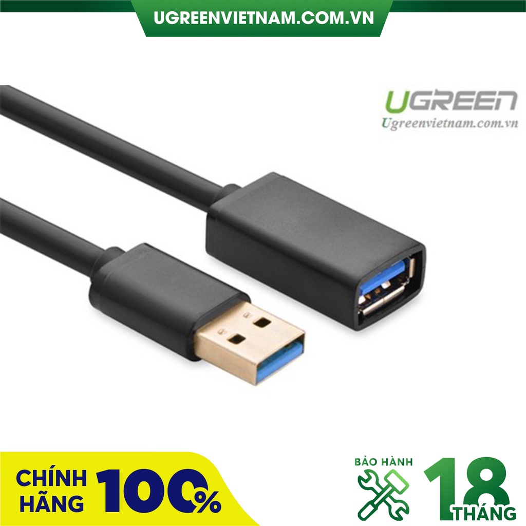 Cáp USB nối dài 3.0 tròn chính hãng Ugreen cao cấp