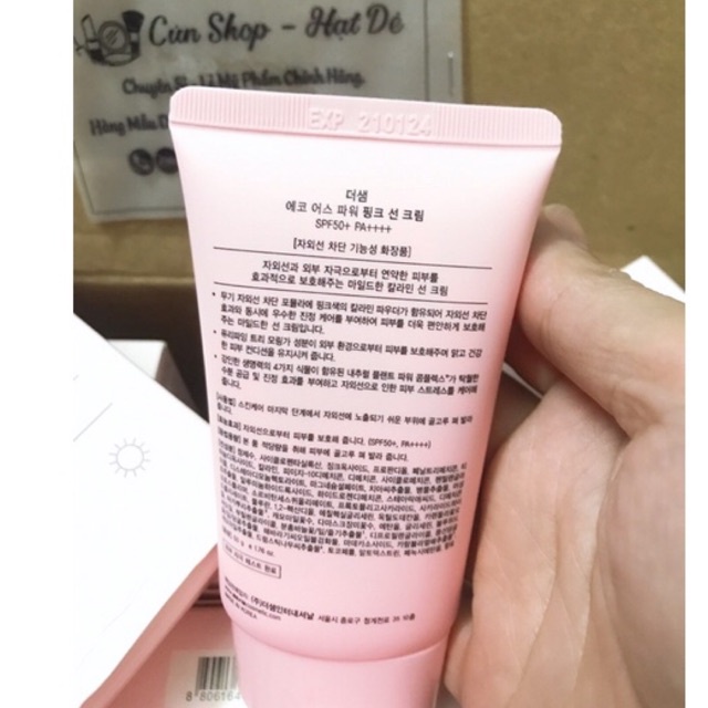 Kem Chống Nắng Nhau Thai Cừu Fengbiyi  SPF 50+ PA++++ Eco Earth Power Bảo Vệ Da Khỏi Tia UV, Da Sáng Hồng Rạng Rỡ