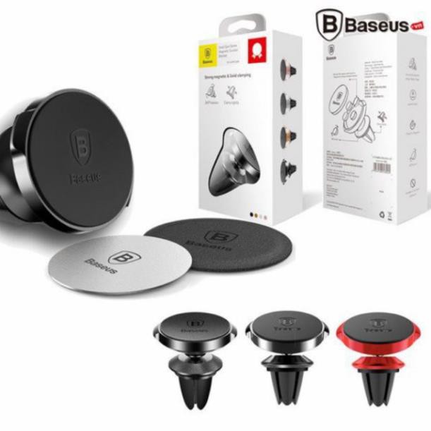 [Mã ELFLASH5 giảm 20K đơn 50K] Đế giữ điện thoại Nam Châm Baseus 360 -Magnetic Air Vent Car Mount-BH 6 THÁNG