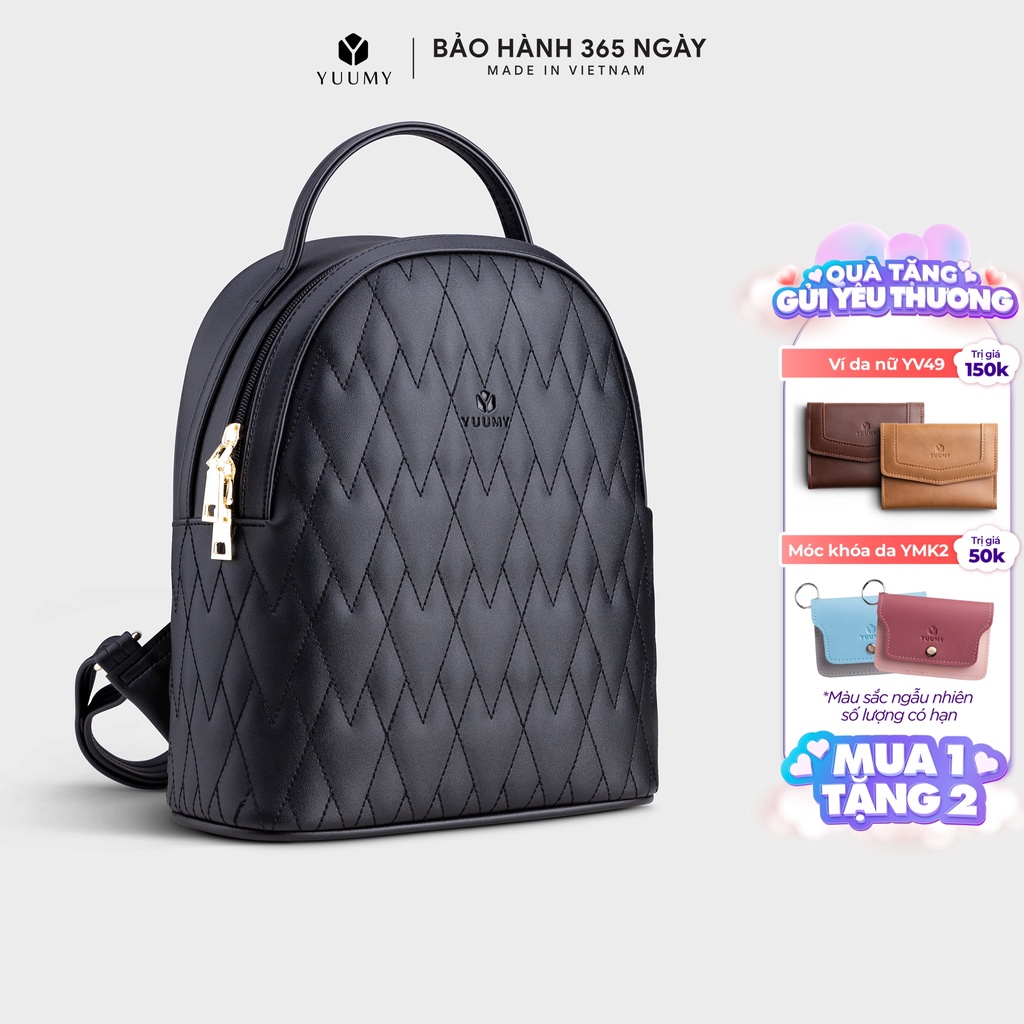 [Mã WABRH55 giảm 12% đơn 99K] Balo nữ da mềm phối sọc cá tính YUUMY Seasand YBA46