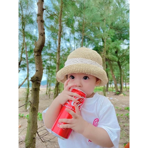 Mũ sợi cho bé yêu - mầu be