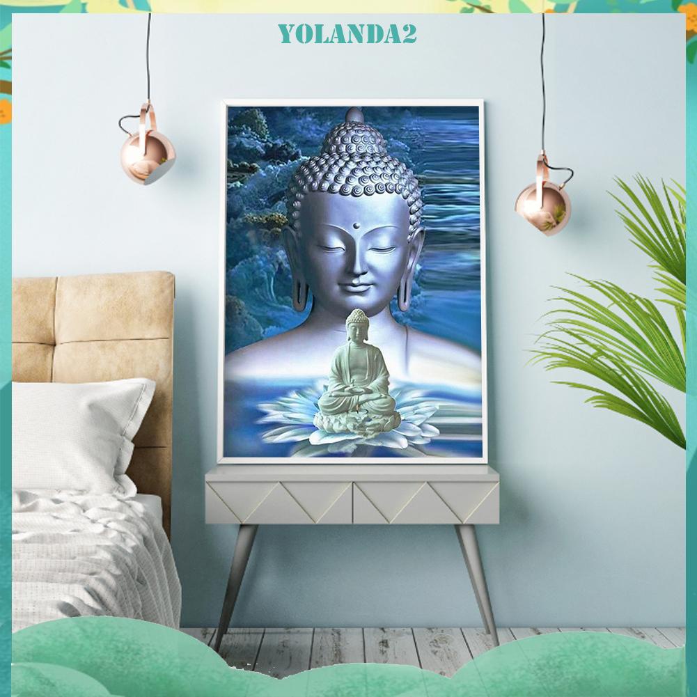 Tranh đính đá kim cương toàn bộ 5D DIY hình bức tượng Phật