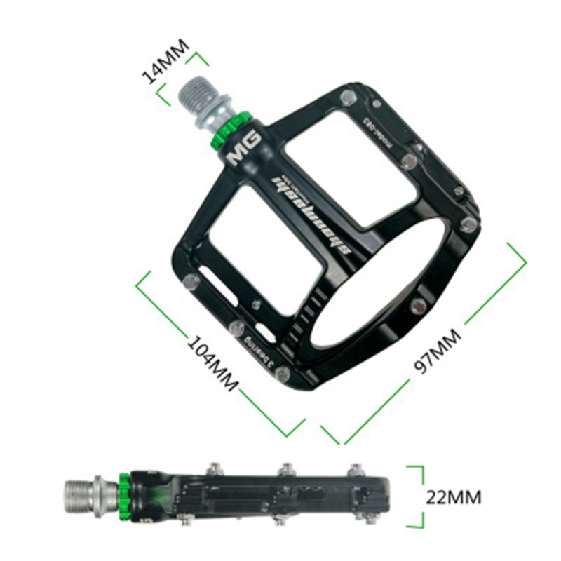 QQ Bàn Đạp Xe Đạp Leo Núi Bằng Hợp Kim Magie Phẳng Chống Trượt Siêu Nhẹ 3 Vòng Bi