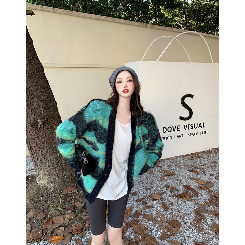 Áo khoác cardigan dệt kim mùa thu 2021