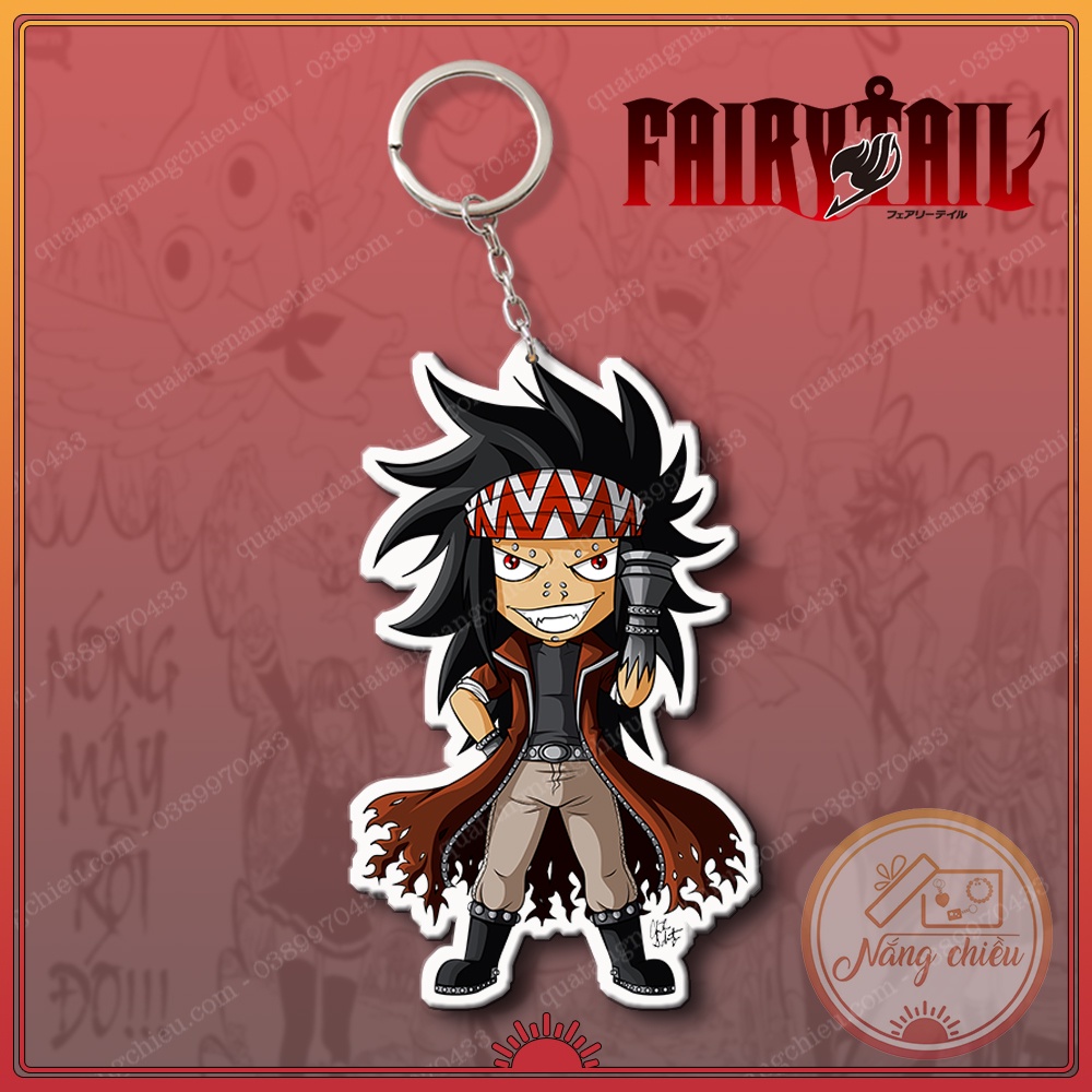 Móc Khóa Dày In Sắc Nét 2 Mặt Chibi Anime Hội Pháp Sư - Fairy Tail ☘️Quà Tặng Nắng Chiều☘️
