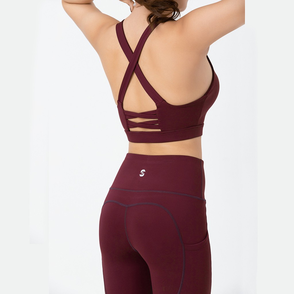 Đồ tập yoga nữ thiết kế đan dây cực đẹp, form chuẩn ôm body, tôn dáng, chất vải mềm mịn