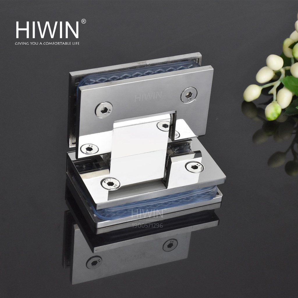 Bản lề cabin tắm 90 độ kính kính inox 304 Hiwin HG-009A (dày 5mm)