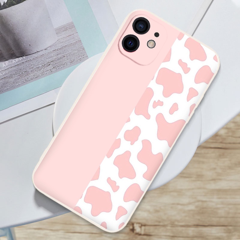 Ốp iphone - Ốp lưng iphone cạnh vuông Nửa bò sữa dành cho ip 6 đến 14promax - ng187