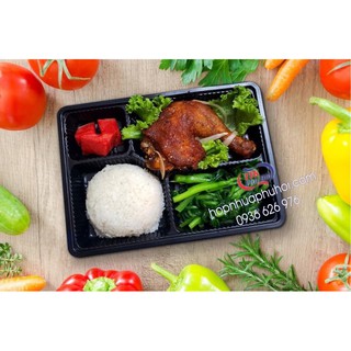 hộp nhựa đựng cơm 4 ngăn 300 bộ