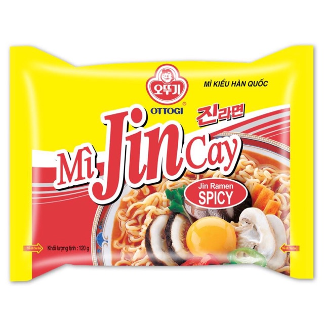 Mì Jin cay Hàn Quốc gói 120gr