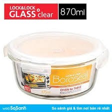 Hộp Thủy Tinh Tròn Chịu Nhiệt Lock&Lock Oven Glass 870ml