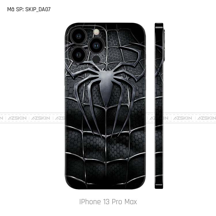 Miếng Dán Skin IPhone Hình Spider - Man Black |SK_DA07| Film Chính Hãng Chuẩn Từng Chi Tiết, Chống Xước, Dễ Dán Tại Nhà