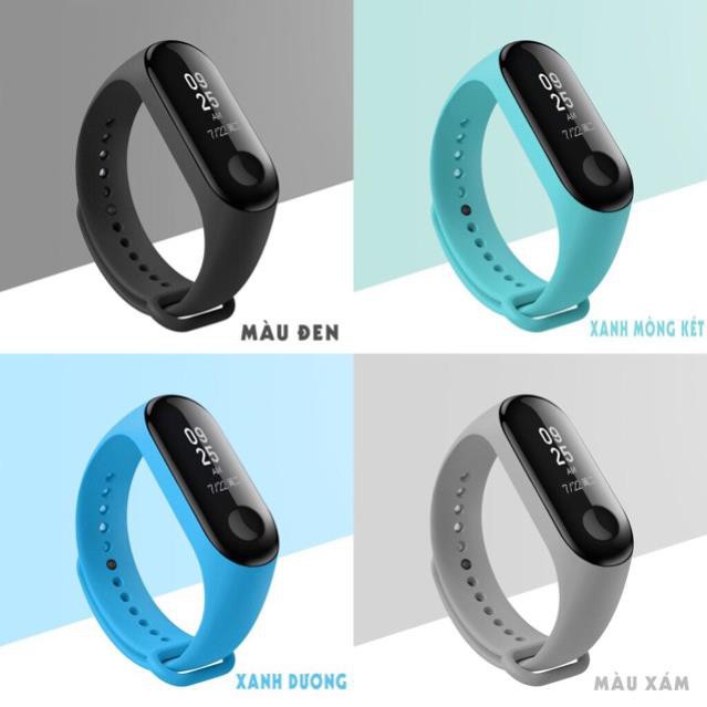 Dây Đeo thay thế Chính Hãng Cho Xiaomi Mi Band 3-4, dây thay thế silicon vòng đeo tay sức khỏe