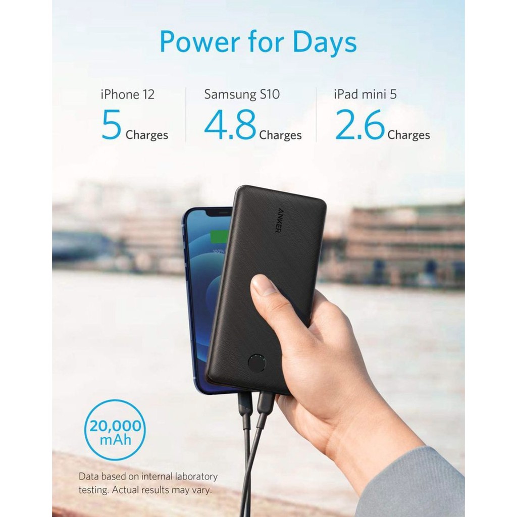 Sạc Dự Phòng Anker Sạc nhanh PD 20W A1244 10000mAh / A1287 20000mAh,2 Cổng Đầu Ra PD Max 20W USB-A Max 12W